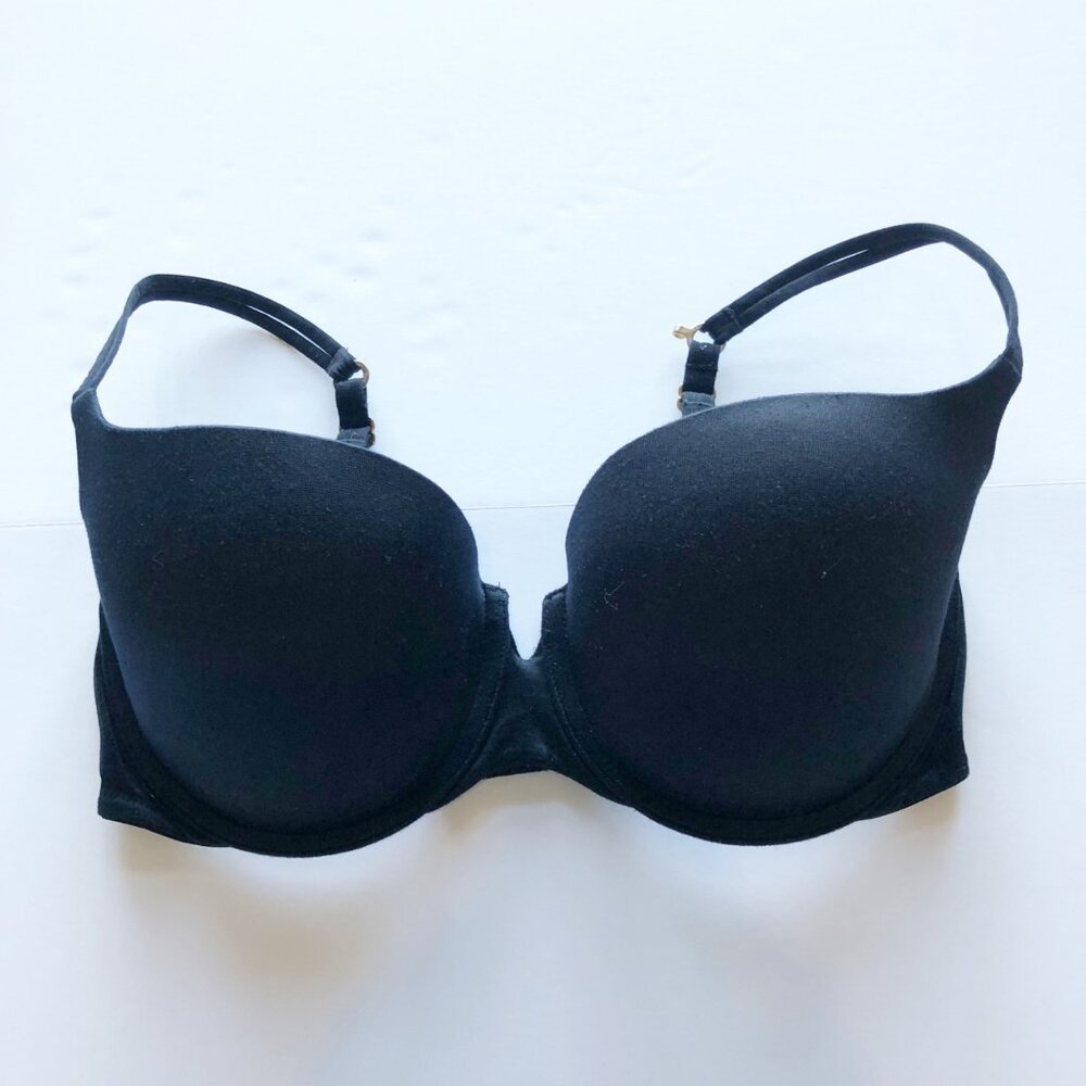 VICTORIA'S SECRET Bra Womens 34D Balconette Bra Black Underwire